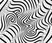 Coloriage Illusion d'optique magique IO