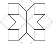 Coloriage et dessins gratuit Illusion d'optique pour cmp &agrave; d&eacute;couper à imprimer