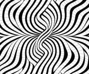 Coloriage Illusion d'optique rayonnant cr&eacute;ative