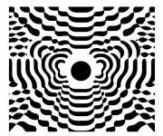 Coloriage Illusion d'optique simple sur ordi