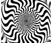 Coloriage Illusion d'optique spirale