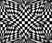 Coloriage Illusion d'optique tr&egrave;s difficile pour adulte