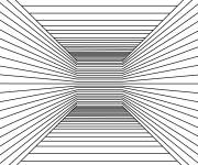 Coloriage Illusion d'optique tr&egrave;s simple