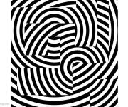 Coloriage Illusion d'optique trippante