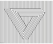 Coloriage Illusion d'optique visuelle