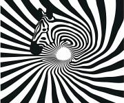 Coloriage Illusion d'optiques z&eacute;br&eacute;es concentr&eacute;es
