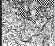 Coloriage Illusion de damier pour adulte