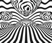 Coloriage Illusion de motif moir&eacute; abstrait