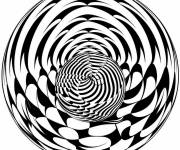 Coloriage Illusion de sph&egrave;re pour enfants