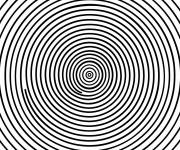 Coloriage Illusion des cercles concentriques
