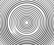 Coloriage Illusion des cercles concentriques incompl&egrave;te