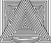 Coloriage Illusion du triangle impossible