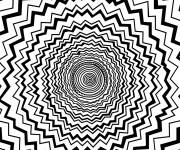 Coloriage Illusion en zigzag