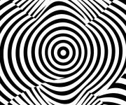 Coloriage illusion optique de fil concentr&eacute;