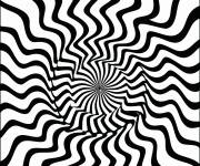 Coloriage Illusion optique kal&eacute;idoscopique