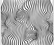 Coloriage Illusion optique lin&eacute;aire difficile