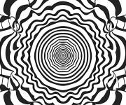 Coloriage Illusion optique spirale