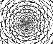 Coloriage Illusion spirale kal&eacute;idoscopique
