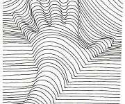 Coloriage Illusions d'optique de main