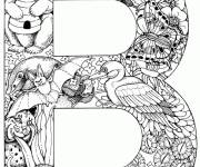 Coloriage Illusions d'optique en lettre B