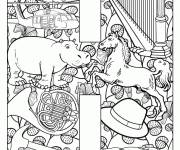 Coloriage Illusions d'optique en lettre H