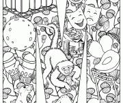 Coloriage Illusions d'optique en lettre M