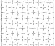 Coloriage Illusions d'optique en motif facile