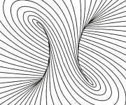 Coloriage Illusions d'optique en noir et blanc
