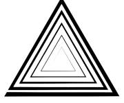 Coloriage Illusions d'optique en triangle