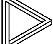 Coloriage Illusions d'optique en triangle penrose
