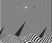 Coloriage Illusions d'optique et pyramides 3d