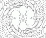 Coloriage Illusions d'optique fleuri
