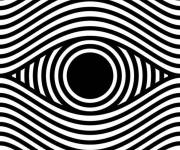 Coloriage Illusions d'optique oeil pour ce2