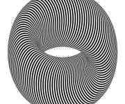 Coloriage Illusions d'optique route de cycle
