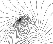 Coloriage Illusions d'optique sans couleur