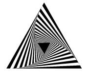 Coloriage Illusions d'optique triangle difficile