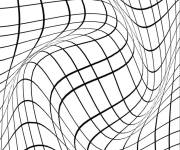 Coloriage Illustration 3D d'Illusion d'optique