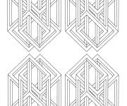 Coloriage Illustration Illusion d'optique