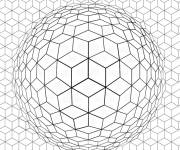 Coloriage Illustration Illusion d'optique en ballon