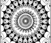 Coloriage Image spirale kal&eacute;idoscopique