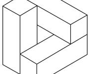 Coloriage et dessins gratuit Liaison d'Illusion d'optique à imprimer