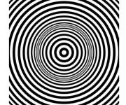Coloriage Loupe d'illusion d'optique