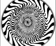 Coloriage mandala des fractales illusion d'optique