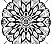Coloriage Mandala illusion d'optique complexe