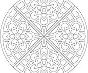 Coloriage Mandala Illusion d'optique facile