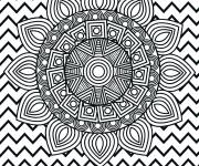 Coloriage Mandala Illusion d'optique indienne