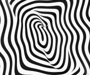 Coloriage Mouvement d'Illusion d'optique rayonnant