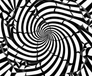 Coloriage Page impressionnante d'illusion optique