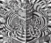 Coloriage Pr&eacute;sentation Illusion d'optique 3D