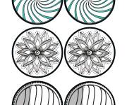 Coloriage Quatre images d'Illusion d'optique